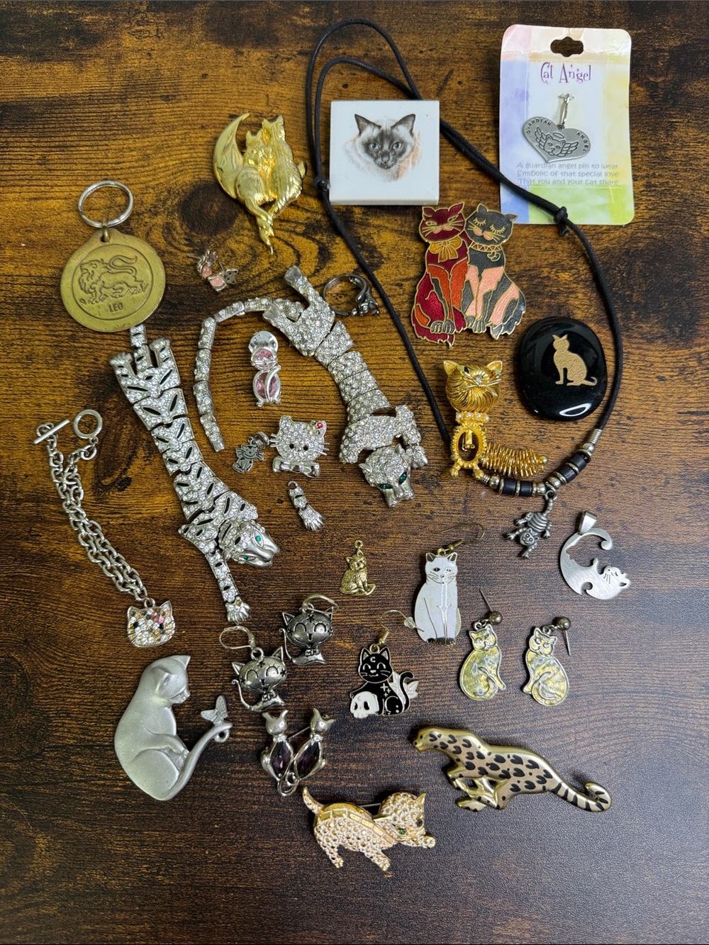 Assorted Cat-Themed Craft Jewelry Lot - Harvest Repair Crafting